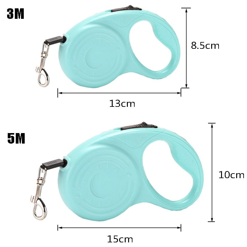 10ft Automatic Retractable Pastel Colours Cat Dog Leash