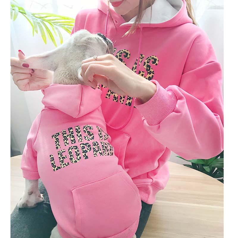 This Is Leopard Matching Hoodie for Owner and Pet Dog