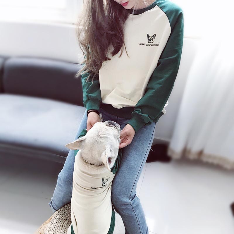 Two Colors Long Sleeve Matching Sweater Outfit for Owner and Dog