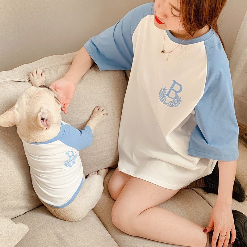 B Oversized T-Shirt Matching for Owner and Pet