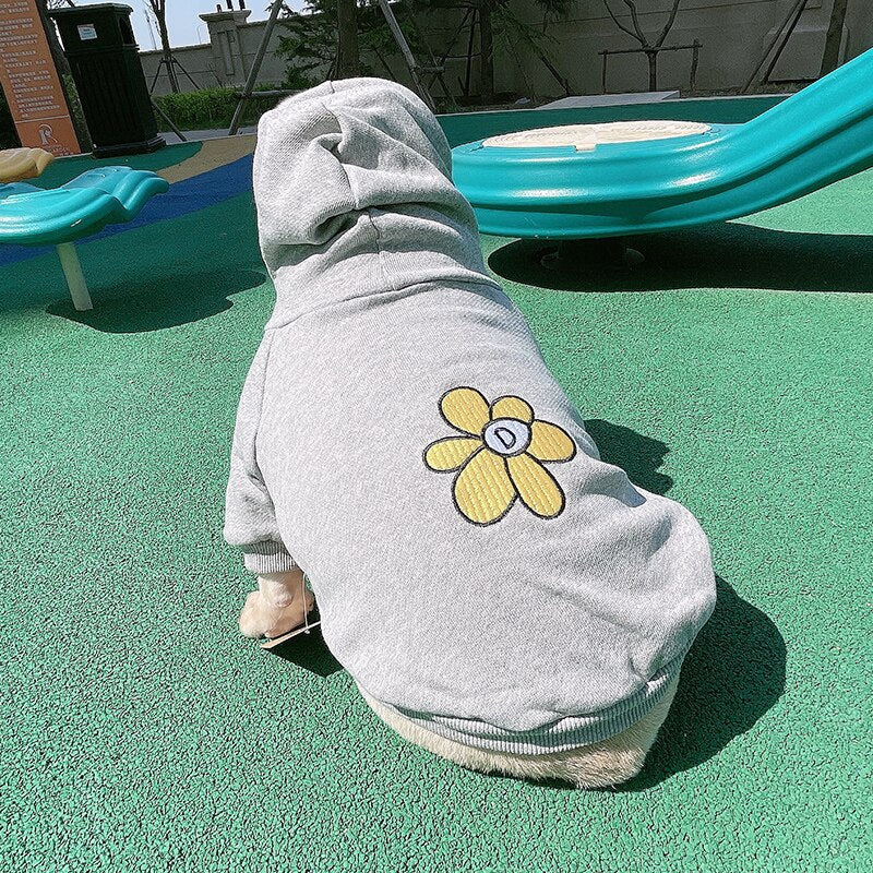 Flower Pattern Matching Hoodie For Owner and Pet Dog