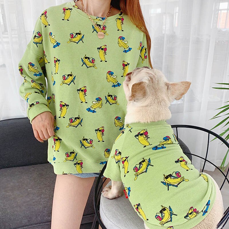 Cool Banana Matching Sweater for Owner and Pet Dog