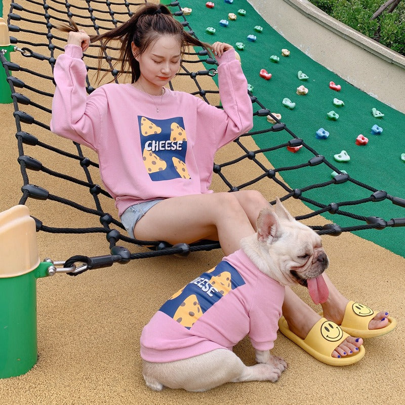 Cheese Matching Sweater for Owner and Pet Dog