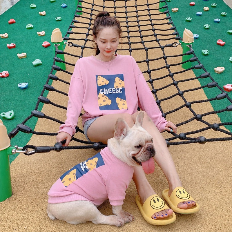 Cheese Matching Sweater for Owner and Pet Dog