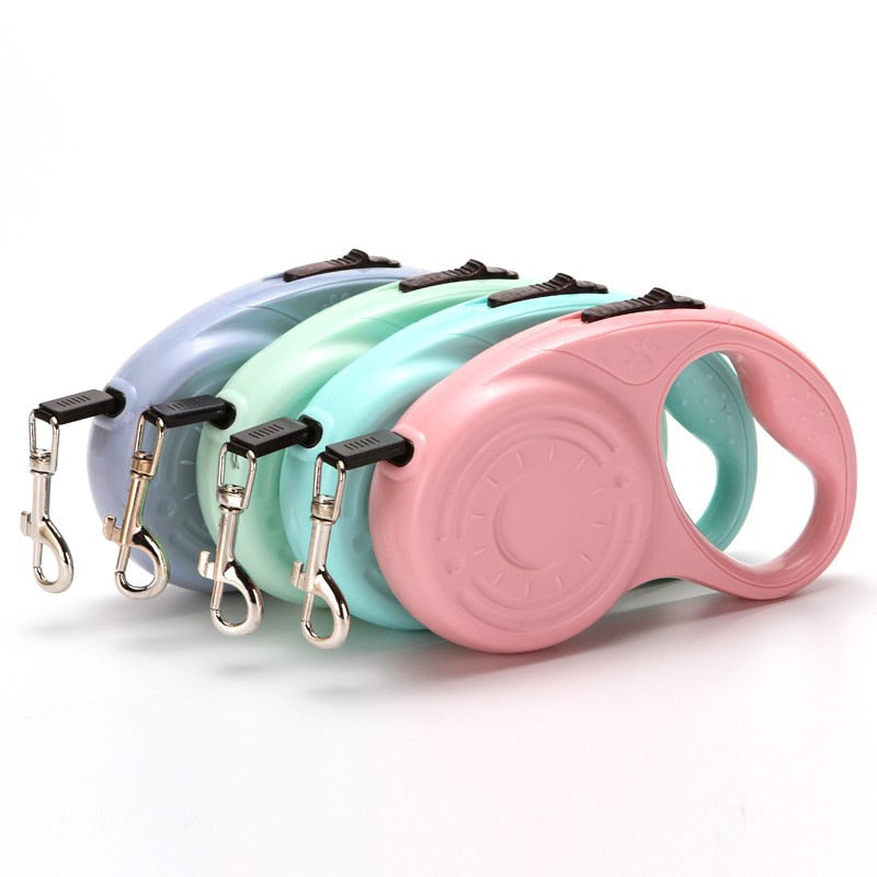 10ft Automatic Retractable Pastel Colours Cat Dog Leash